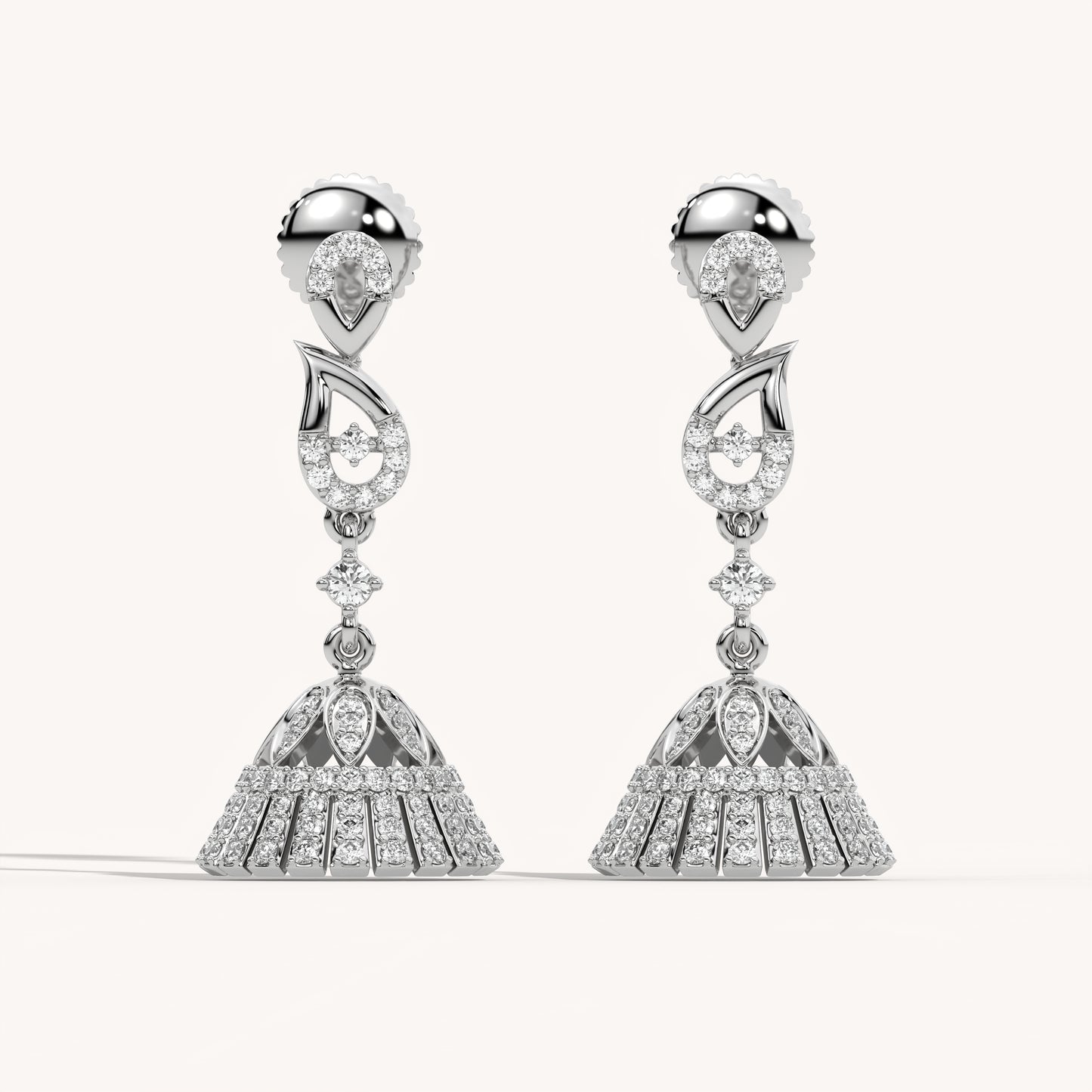 Designer Lab Diamond Jhumkhi  Earrings in 18KT Rose Gold – LFLR-0013