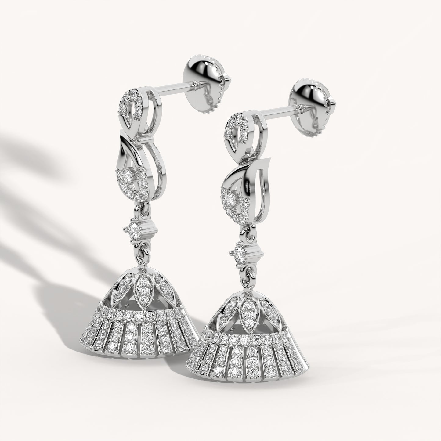 Designer Lab Diamond Jhumkhi  Earrings in 18KT Rose Gold – LFLR-0013