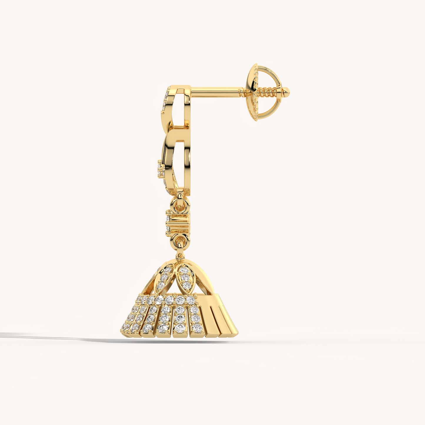 Designer Lab Diamond Jhumkhi  Earrings in 18KT Rose Gold – LFLR-0013