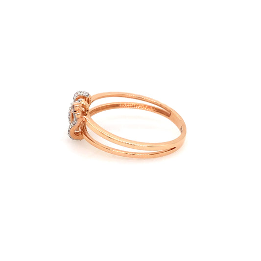Trendy Arrow Design  Diamond Ring for Women in Rose Gold